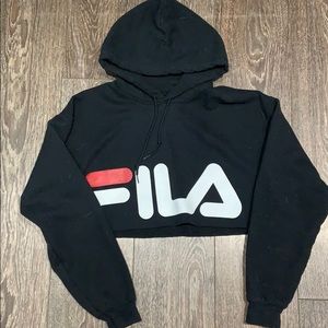 Crop fila hoodie